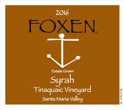 2016 Syrah, Tinaquaic Vineyard