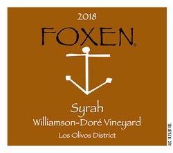 2018 Syrah, Williamson-Doré Vineyard