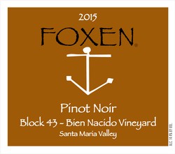 2015 Pinot Noir, Bien Nacido Vineyard - Block 43
