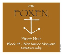 2017 Pinot Noir, Bien Nacido Vineyard - Block 43