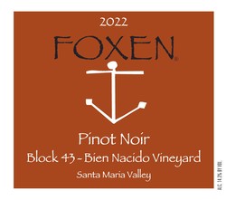 2022 Pinot Noir, Bien Nacido Vineyard - Block 43